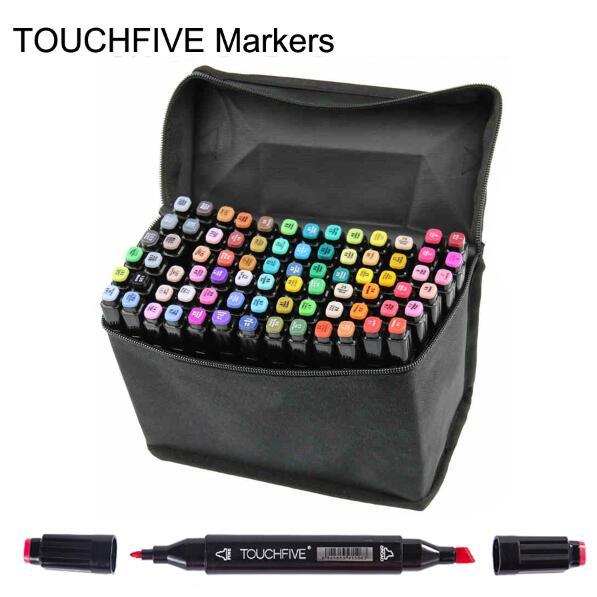 Touch Brush markers pen professional 2 heads painted touch 5th markers pens free bag designs Drawing painting art pens brush 168 colors gift