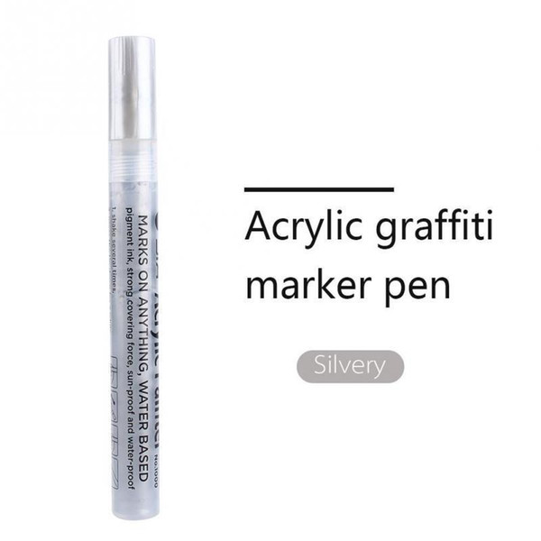 Bright & Colorful Acrylic Painter Marker Pen For Craft Scrapbook Silver