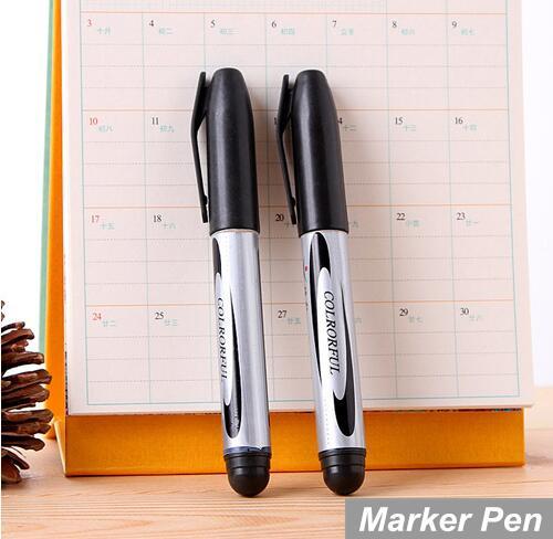 6 pcs/Lot Black Marker pen Fadeless oil Token pen Stationery Permanent Canetas escolar Office material School supplies 6258