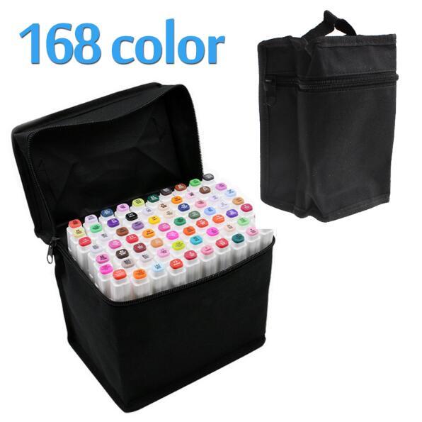 TOUCHFIVE Art Marker Double Headed Markers Set 168 Colors Mark Pen Alcohol Oil Animation Design Paint Sketch Markers Art Supplies