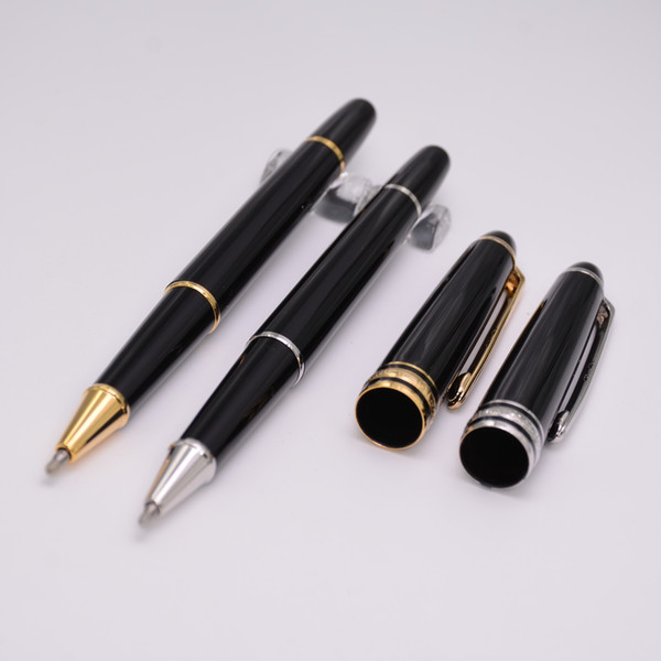 Wholesale Price Luxury Meisterstcek #163 Black Resin Ballpoint Pen / Roller Ball Pen With Series Number Office Stationery Men Ball Pens Gift