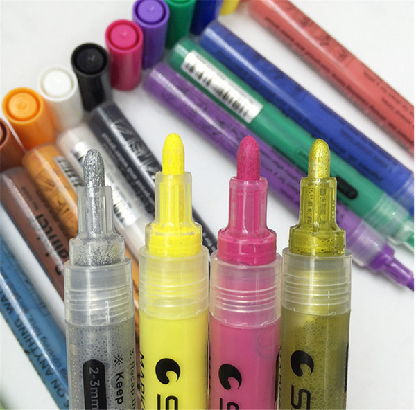 STA Acrylic Marker pen Painter Water-based Marker Pen Pigment Ink Water Color Pencil Paint Marker 14 Colors 2017