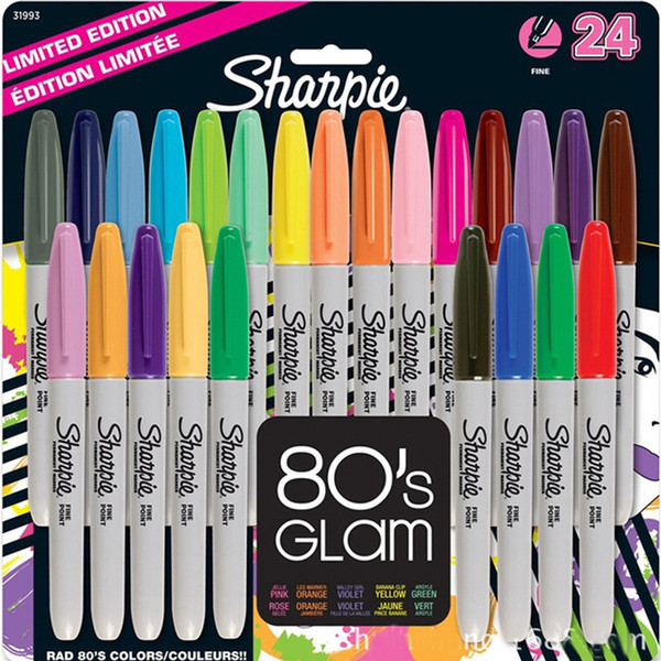 American SANFORD Sharpie Fine Point Permanent Marker Pen Sets Eco-friendly Fine Point Marker Pens Brands 1.0mm 24PCS/SET