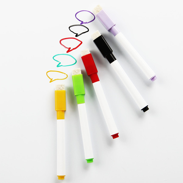 Brand New Magnetic Whiteboard Pen Erasable Dry White Board Markers Magnet Built In Eraser Office School Supplies 6PCS/Set