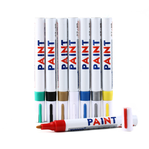 1PC Colourful Paint Marker Pen Tire Rubber Metal Glass Wood Stone Waterproof Oil Pen Stationery Office Supplies