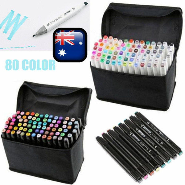 80 Colors Artist Dual Head Sketch Copic Markers Set For School Drawing Sketch TD