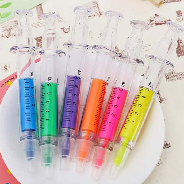 20pcs/lot Cute Novelty Highlighter Colorful Pen Marker Pen Watercolor Pen Creative Stationery Free Shipping Material Escolar