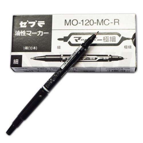 10pcs/Box CD DVD Waterproof Permanent Marker Pens Double Sided Pen Oily Marker