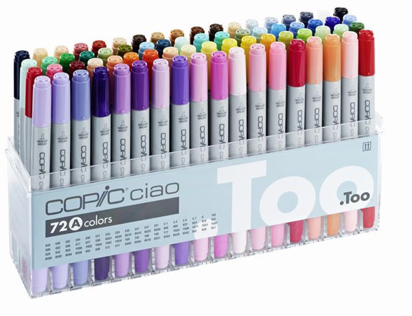 The Third generation copic ciao marker pens COPIC Copic Ciao Sketch pen comic Hand-painted art painting pens 72 A colors gift pen bags