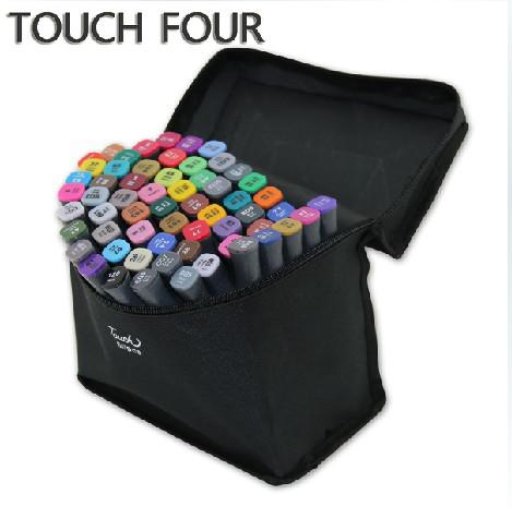 168 Colors Touch three Twin Art Markers Pen Fine Dual Heads Marking Pen Marker Paint Pens with Free Bag Free Shipping
