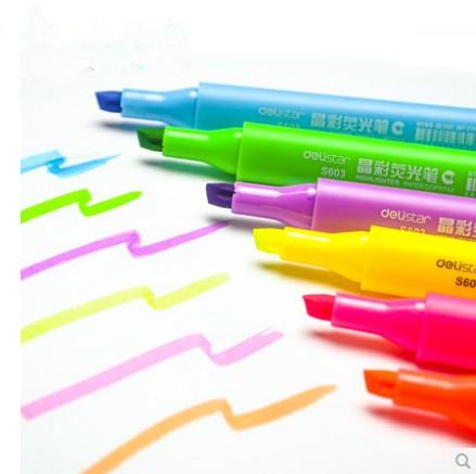 Free shipping Korea Stationery 6 Colors Highlighter Fluorescent Liquid Chalk Marker Pen for LED Writing Board