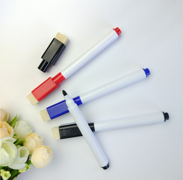 Hot marker pen in write,sell in 3 colours per pack,magnetic eraseable ink pens,size of 115x10mm