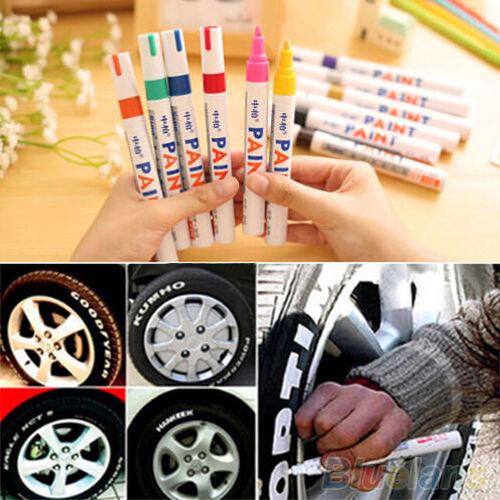 12 Colors Waterproof Car Tyre Tire Tread Rubber Metal Permanent Paint Marker Pen