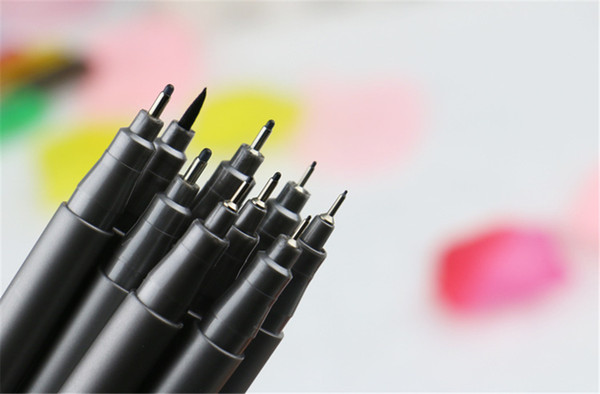 High Quality 1Piece Pigment Liner Pigma Micron Ink Marker Pen Different Tip Black Fineliner Sketching Pen 0.05MM/0.1MM