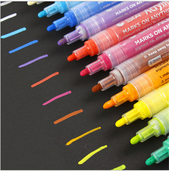 STA Acrylic Marker pen Painter Water-based Marker Pen Pigment Ink Water Color Pencil Paint Marker 14 Colors hot