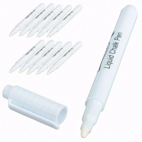 10pcs Environmentally White Ink Liquid Chalk Marker Pen for Chalkboard Blackboar Glass Window School Office