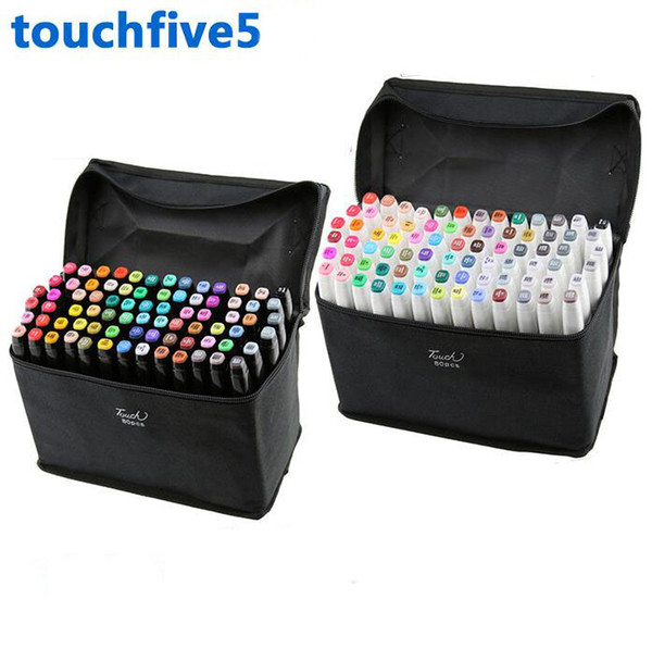 Markers 5th Generations Oily Alcohol Professional Design Permanent Sketch Drawing TOUCH FIVE Art Marker Pens Art Marker with Free bag