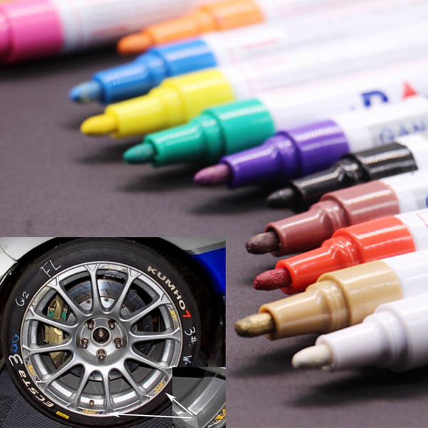 Colorful Waterproof Pen Car Tyre Tire Tread Cd Metal Permanent Paint Markers Graffiti Oily Marker Pen Stationery