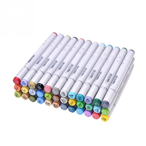 36 Colors Art Marker Double Headed Sketch Marker Pen Paint Marker Set Draw Manga Comic For Design Supplies With Pencil Bag