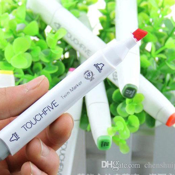 Korea stationery Portable Marker Pens 168 colors Tou Five Marker art design Pen Two-headed oily pens Office School Supplies Hot