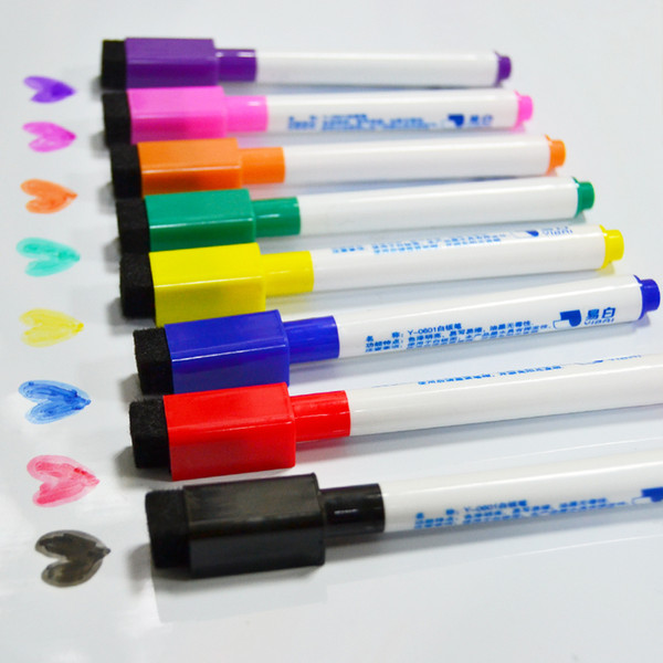 8Pcs Magnetic Whiteboard Pen,Drawing and Recording Magnet Erasable Dry White Board Markers For Office School Supplies