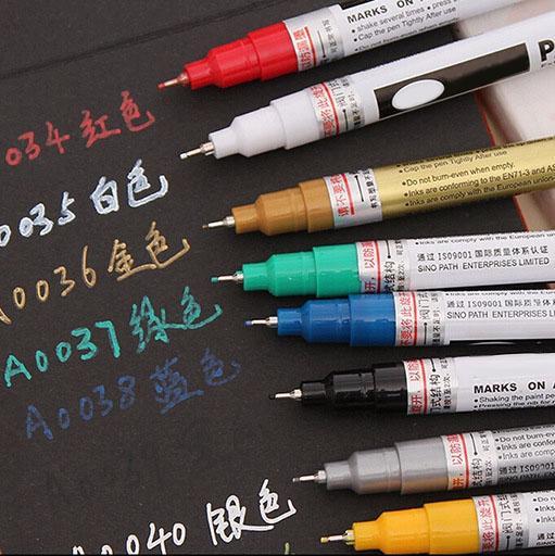 1 Pcs Metallic Marker 8 Colors to Choose 0.7mm Extra Fine Point Paint Non-toxic Permanent Pen DIY Art Marker