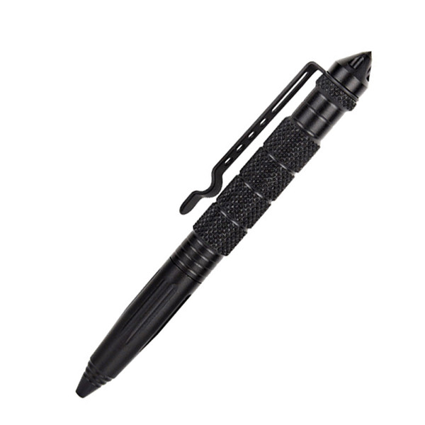 Tactical Self Defense Pen with Emergency Tungsten Steel Glass Breaker Black Ballpoint Pen, Multifunctional Writing Camping Survial Tool