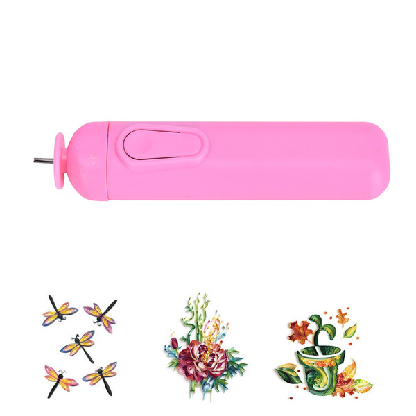 Random Color Multi Function Pen DIY Electric Sloed Paper Craft Paper Quilling Tools Winder Steel Curling Pen Craft Accessories