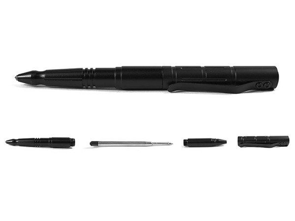 EDC Outdoor Pen - Black Tungsten Steel Head Glass Breaker Pen - Multi Purpose Travel Pens Men's Gift