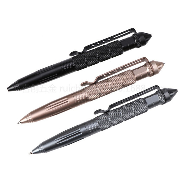 Portable Aluminum Multi-functional Tactical Pen Outdoor Hiking Climbing Aviation Aluminum Anti-skid Self Defense pen car Survival pens