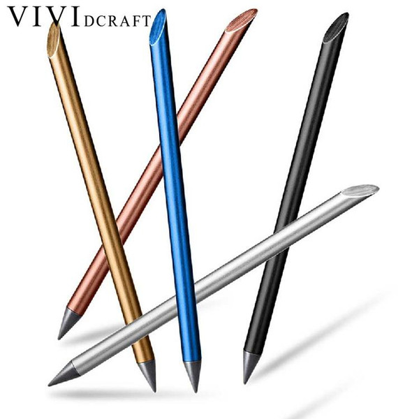 Vividcraft Superior Repeated Filling Black Ink Free Marker Pen Multi Pen Creative Metal Funny Inkless with a Point