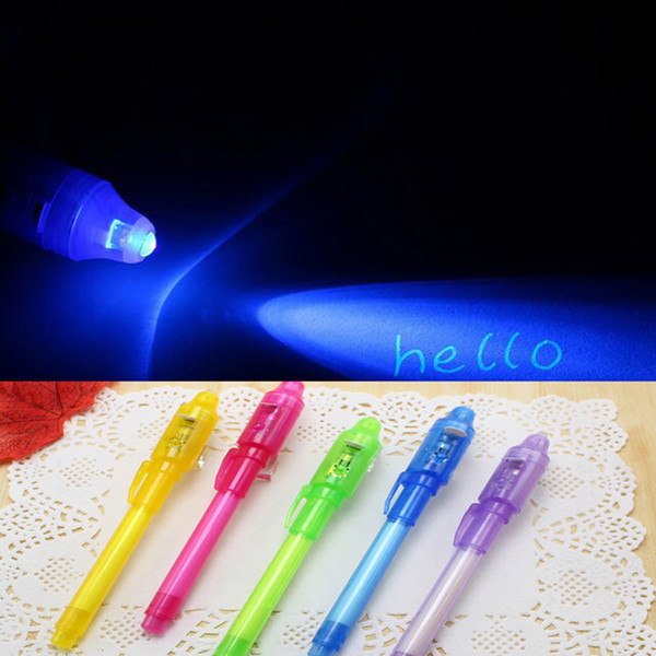 Invisible Ink Pen School Office Drawing Magic Highlighters 2 in 1 UV Black Light Combo Creative Stationery Random Color