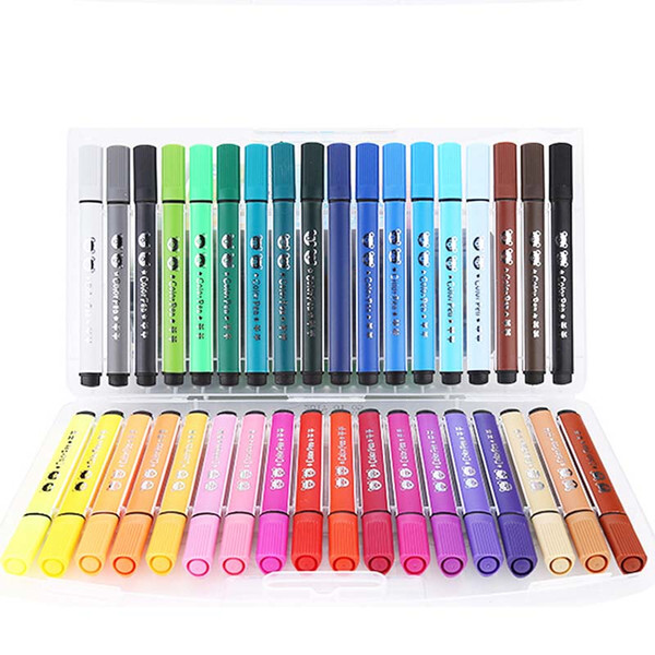 12/18/24/36/48 colors Stationery Sets Coarse watercolor pen School Supplies Washable Graffiti paintbrush kid children gift