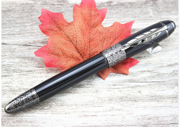 Free shipping! High quality Big literary giant series Daniel Defoe Space black bronze fountain pen+box tbb011