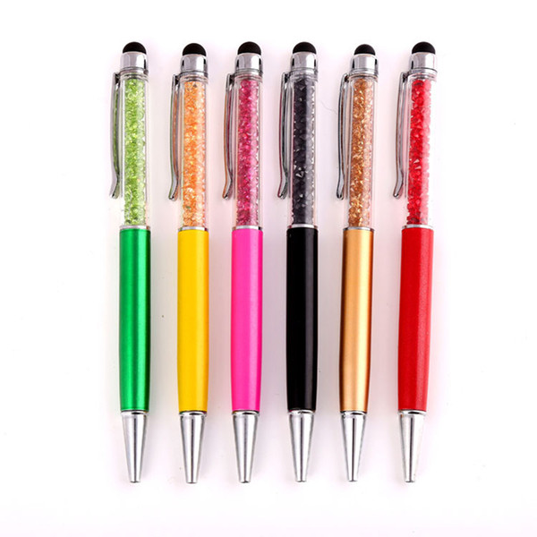 Mutlti Function Metral Touch Pen Luxury Diamond Crystal 2 in 1 Touch Screen Rhinestones Capacitive Stylus Ball Pen Free DHL