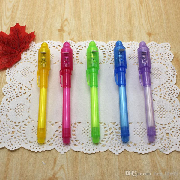 Creative Magic UV Light Invisible Ink Pen Funny Highlighter Marker Pen For Kids Students Gift Novelty Item Korean Stationery