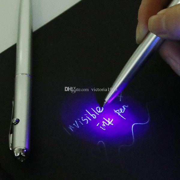 Plastic Material Invisible Ink Pen Novelty Ballpoint Pens New Office School Supplies With Uv Light Magic Secret Ballpoin