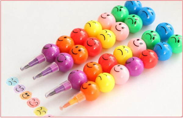 7 Colors Colorful Watercolor Brush Smiley Cartoon Smile Pens Pencil Marker Children Gourd Toys Gifts free shipping