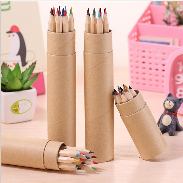 eco-friendly colored Lead Color drawing pencil wood Colour Pencil Sets of 12 colour kids colored drawing pencils children Graffiti pens