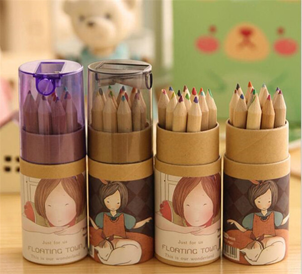 Secret Garden Coloring Pencils Enchanted Forest Painting Pens Colored Pencils Creative Writing Tools 12 colors Colouring Pencils C023