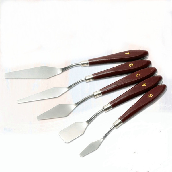 Stainless Steel Artist Painting Palette Knife Spatula Oil Painting Knives Paint Artist Crafts Cake Cream Scraper Tool Bakeware