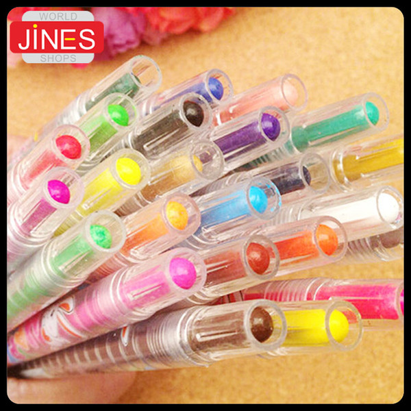 12/24 Colors Novelty Puzzle Baby boy girls Healthy Cartoon crayons for Drawing painting Rotate Wax crayons Stationery gift