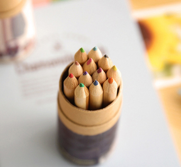 20set/lot DIY Cute Kawaii Wooden Colored Pencil HB Wood Colorful Pencil for Drawing Painting Supplies 12colors set