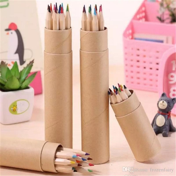 eco-friendly colored Lead Color drawing pencil wood Colour Pencil Sets of 12 colour kids colored drawing pencils children aa350-357 20180108