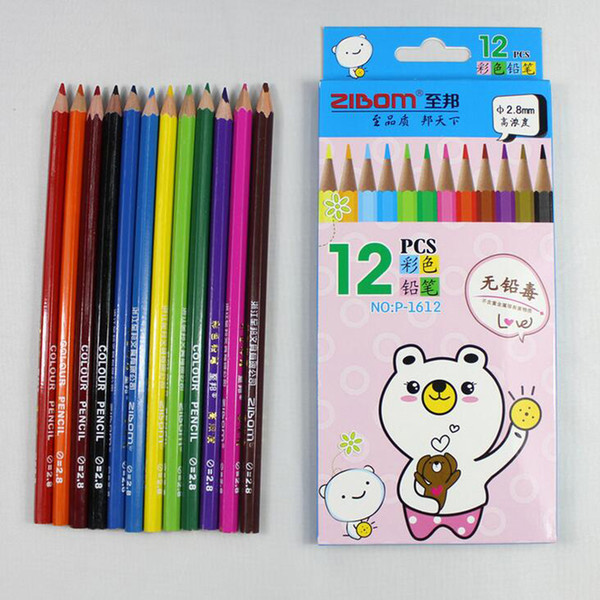 (12Pcs 24Pcs) Color Pencils For Drawing 12 24 Different Colores Pencil Set For Children Kids, DIY Stationery Office School Supplies