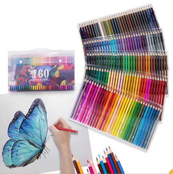 Painting Pens Oily color pencil 160 color hand-painted coloring brush children adult hand-painted beginner color lead