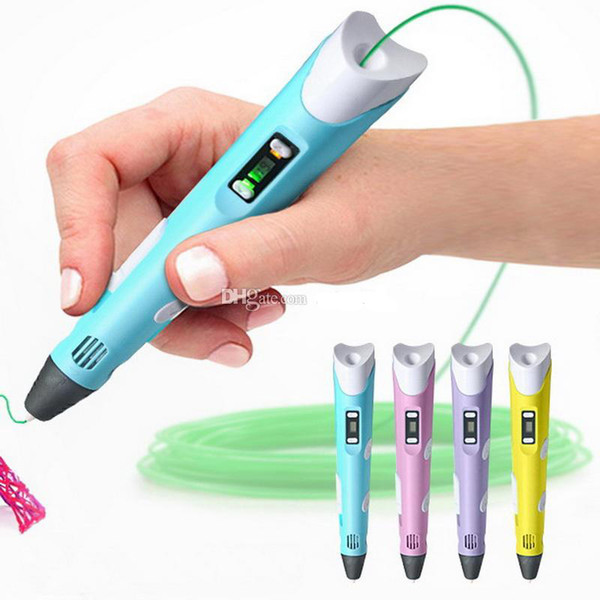 3D Drawing Pen DIY 3D Printer Pen ABS Filament 1.75mm Arts 3D Printing Pen LCD Educational Gift For Kids Design Painting Drawing