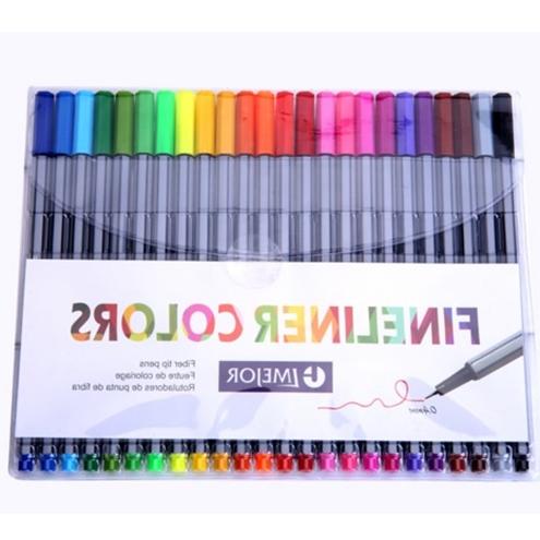 Wholesale 24 colors fineliner pen sketch marker pen Drawing fiber tip pens for coloring book secret garden gel ink pen set 0.4mm Free DHL