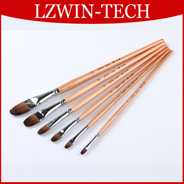 Wholesale-High Quality Art Professional Wood Handle Gouache Acrylic Painting Brush Set 132