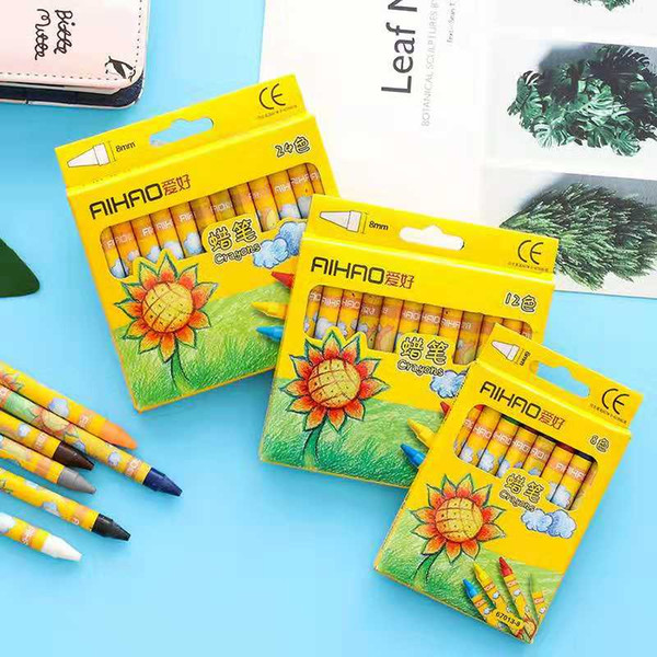 Children crayons colourful safe nontoxic graffiti pens kids drawing painting tool wax pen